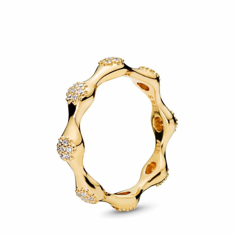 Pandora Australia Shine™ Modern LovePods™ Stackable Ring - 18ct Gold Plated | IPGHDF654